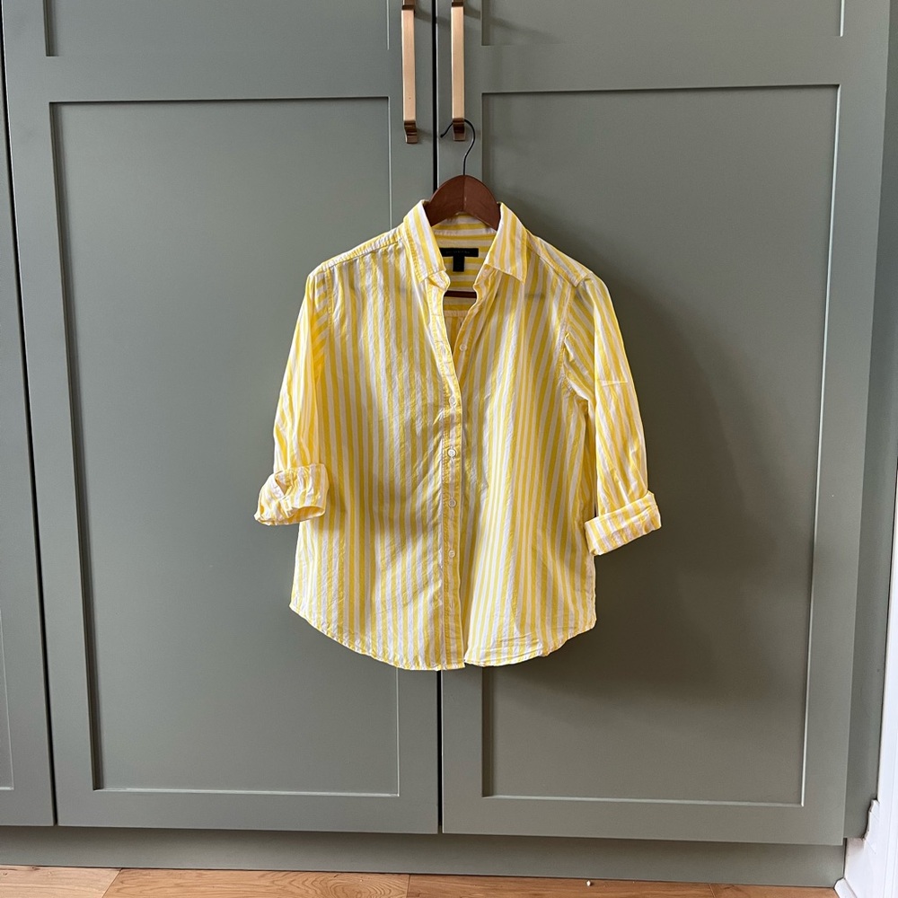 Yellow Striped button up